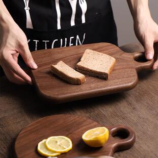 黑胡桃菜漆板整木辅食水果56实砧木板木无木质小托盘实木面包板