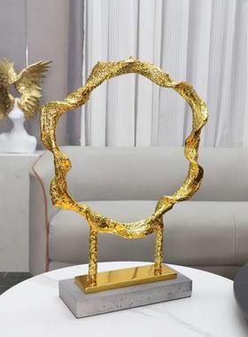 现代简约几何树脂雕塑件客1229厅玄卧室关酒电视柜软装家摆居装饰