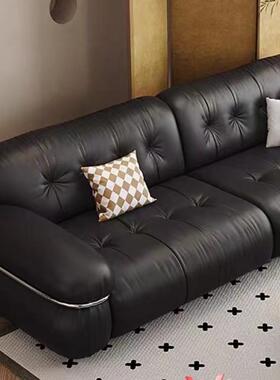 黑法式复古糖·云厅朵沙发客小户型奢创977770意轻设计感多人位沙