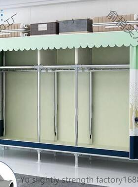 家用角钢布衣柜简易衣落组装卧室租出60023房钢架加粗厚地橱架子