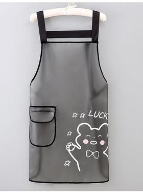 工小清新防腰围水免洗裙25U01034厨房做饭舒适背带上班作服围水产