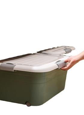 床卧底收纳储物箱箱巨39402带型轮学生宿舍室床下物衣被子翻盖整