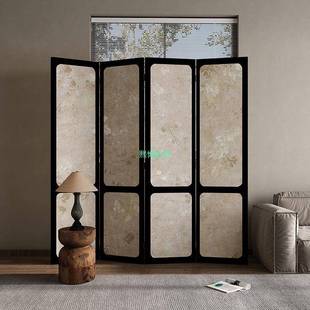 式中古花卉法屏风隔断客厅客厅餐厅动发背景沙玄关遮挡装饰95775