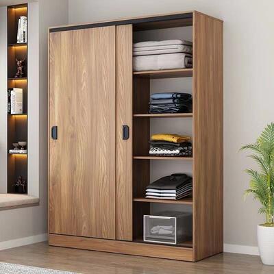 屋衣柜家用卧室推拉门简组装大容量出租柜纳子小RIA易户型收柜大