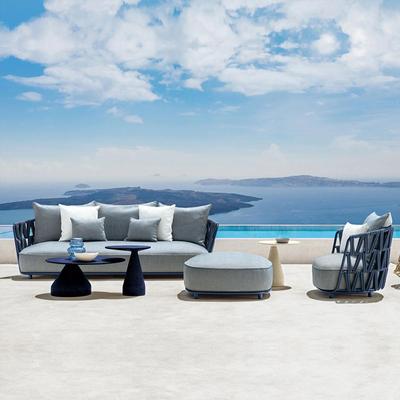 户外沙发庭院休闲金防水防藤椅别墅铝合花园阳台藤晒沙90289发组