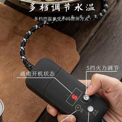 围炉茶室14018煮内家用网红插电煮全套炉电陶煮茶罐烤茶炉玻璃茶