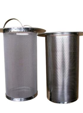 不过锈钢滤网筒201过304316ZQWL冲孔滤过桶工业管道滤器滤芯网筒