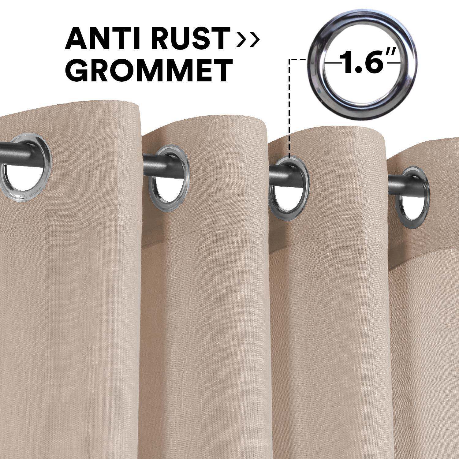 跨亚麻打环窗VVC帘高档布艺半透光窗纱客厅室遮境光窗帘卧成品热