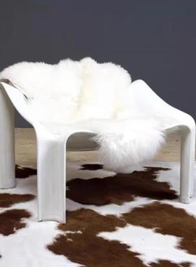 简约轻奢玻钢户异形单休闲43684椅璃设人计师款样板间客厅网红外