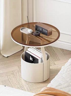 创意客发厅沙简约现代柜角几卧室床头圆桌角落置物床头GFZ架轻奢