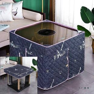 加厚正方形电烤桌罩用方桌家布罩正方形火四炉方火取暖围布98734