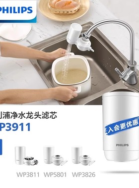 飞利浦龙头净水器WP3811滤芯WP3911/3921/3906适配3877/3876/3866