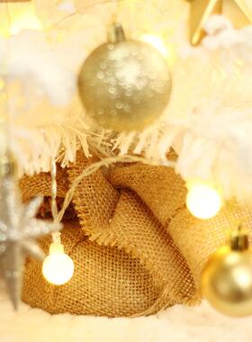 跨境新品圣节装饰品诞绒诞迷你圣树SYCT115套餐L植ED桌面圣诞树摆