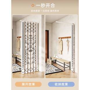 门帘厅玄关隔断帘屋打孔安免装家用客卧TThzxxrw室遮挡出租穿堂风