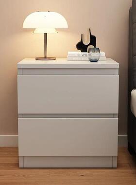 室家卧用轻奢床边柜置架收纳储XJV柜床头物柜简物约现代小型实木