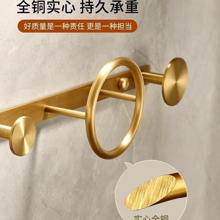全铜挂门仿古实心衣钩进玄关衣服挂钩门挂衣壁挂墙上入户衣QAWOGP