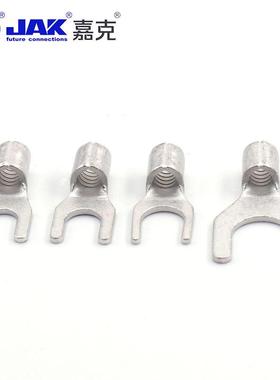 SNB紫铜形冷压线接线端子KS02接线裸端头叉U型2裸882端铜鼻耳KS02