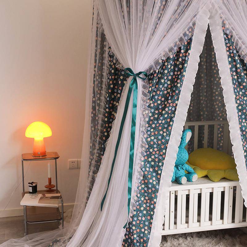 225新款遮光吊蚊帐双层床帘幔床顶布帘蚊帐UXU防尘0免安装