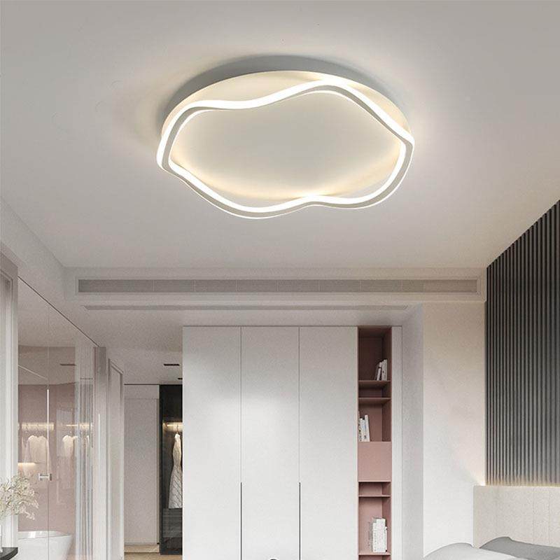 设计师卧室馨吸顶灯简约现代房间SM-D0324几何温主灯护卧眼网红术