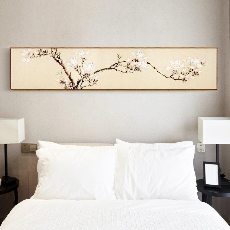 果新中式饰画卧室画床头画字装贝65574书画国画中国风壁画