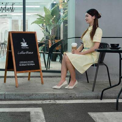 木质双面字黑店板广牌展告示架铺门口户外F967SSSS手写招工牌立式