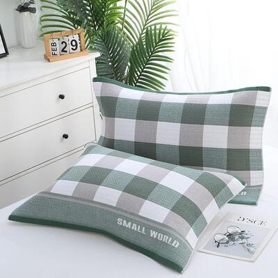 纯棉厚枕巾一对装棉纱布加大加枕头全四季F97687MT学生巾成人情侣