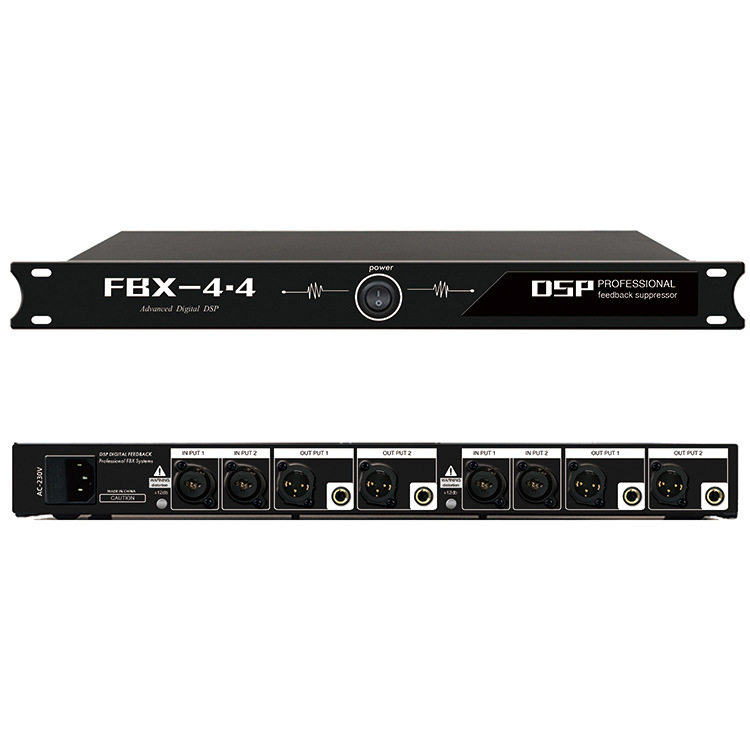 FBX4.4 四进四出反馈抑制器 舞台演出家用ktv会议室防啸叫效果器