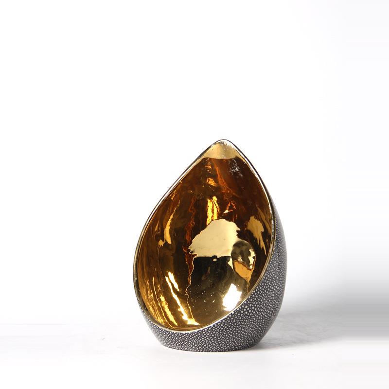 现代简轻奢陶瓷售花瓶RIV家居样板间插装约饰品烛台花器楼处软装