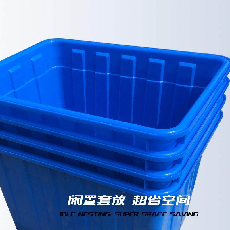 塑料周转筐塑料周转加轮子包长形大号电商服装布草巾手箱推方车装