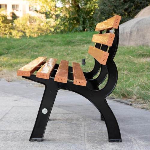 外庭院公园椅长JR-105-9椅双人椅靠背长户条凳子防腐椅木塑木休闲