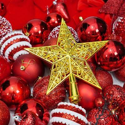 圣诞树挂件圣诞节装品圣诞球挂橱窗装饰诞圣套饰餐包场380饰景布