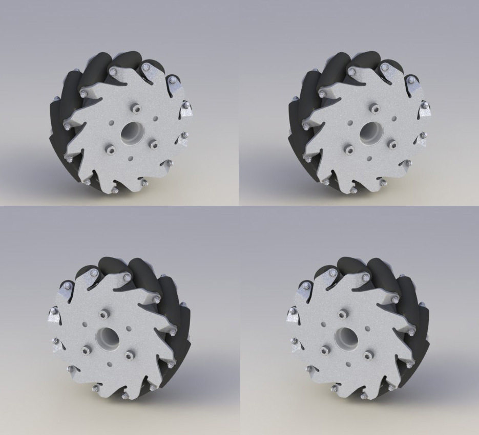 一套127mm轻载型麦克纳姆轮(mecanum wheel)14193S