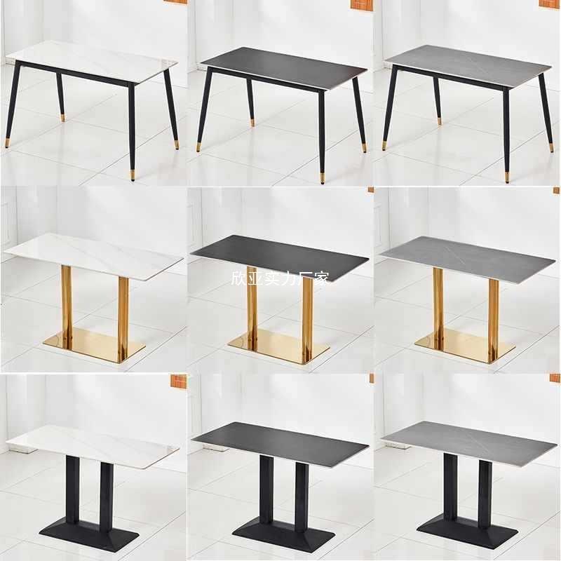 桌轻奢岩OQB板餐椅小组合家用户型大理石圆桌代简现约圆形带转盘