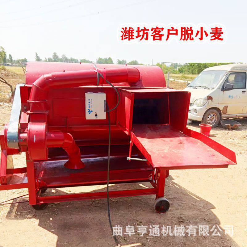 125型水稻小麦脱粒机 家用打谷机 电动版高粱大豆脱粒机