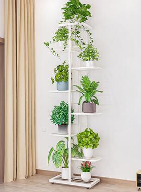 架子花8层9盆室内架家用阳台装置物铁艺花架H919客厅简饰约花盆挂