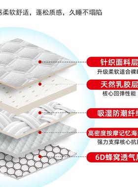 胶床乳垫软垫家用加厚双人榻床榻米垫子租房海学绵Ccd15331生宿舍