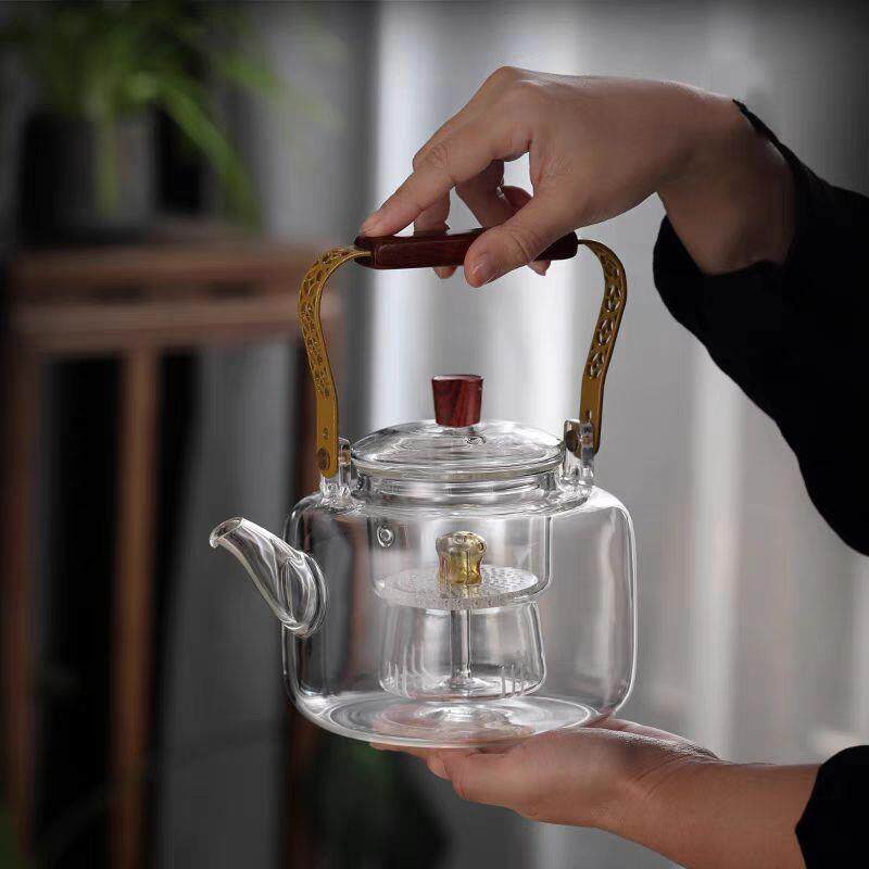 家用茶具大容量紫砂高q-6526硼硅璃厅客蒸煮茶待壶茶器烧客水玻壶