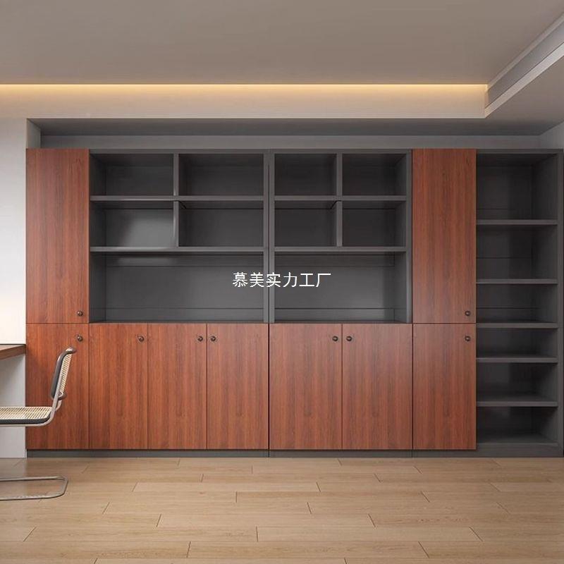 书柜文柜储柜物柜一体靠墙展MRQ层示柜家用防件尘收纳分书架背景