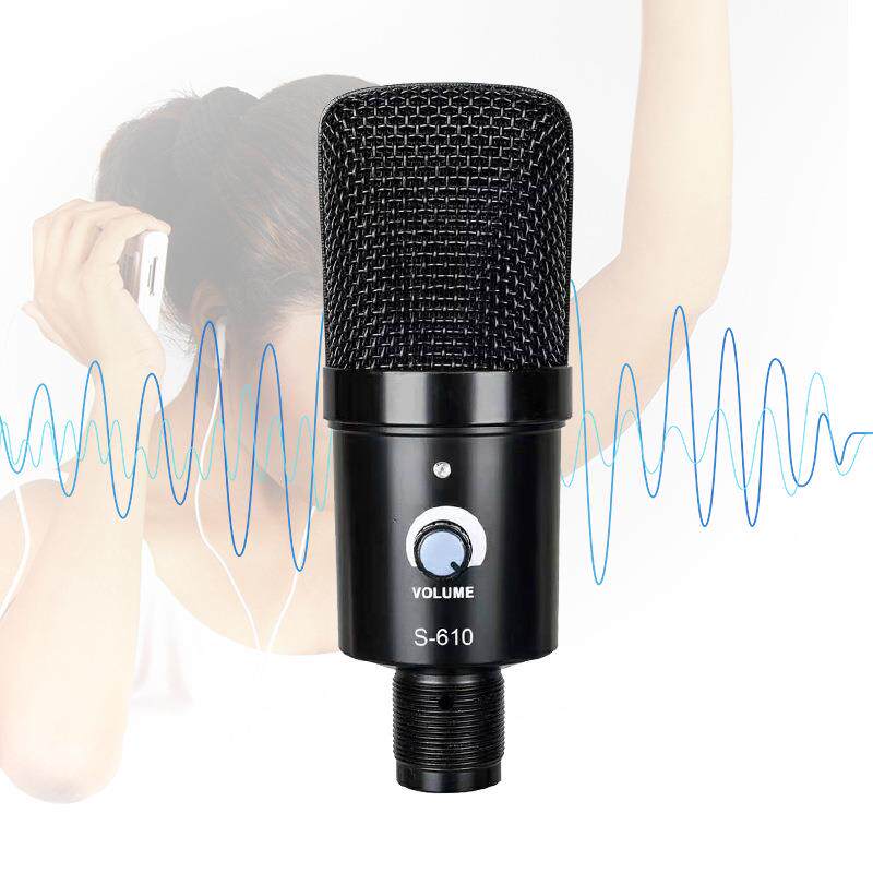 电麦风S-610克心型歌指向手容机电脑直播K话筒声81793卡支架设备