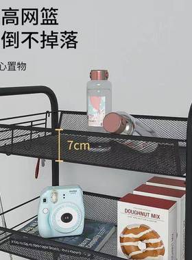 置简易书落地新款家用靠墙多层轮加厚移动架收纳架学54956生书滑