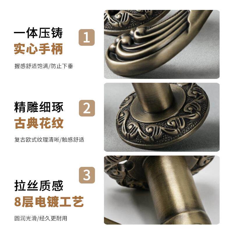 宋氏美学卧室锌合门门锁间新中式A08-207/室金内房木门分体锁静音