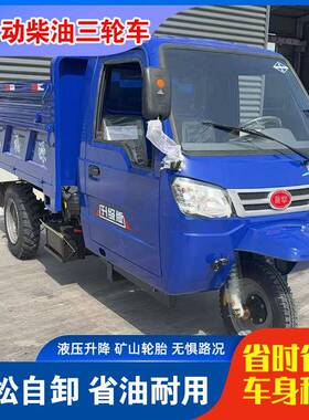 封闭封闭2大马全NHS力半工8程载重三轮车电启动自卸U型斗三轮车