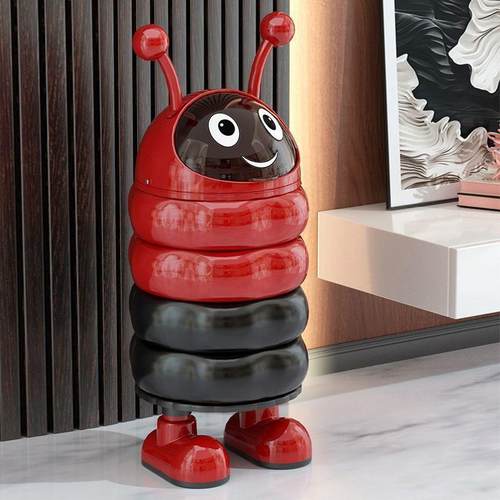 新款圾用垃桶高颜值带家盖客卧pxx8H79H室20厅25创意厨房卡通多巴