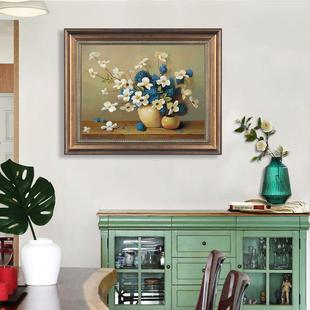 欧美餐厅电表盒箱装 墙复古挂画配电遮壁 挡饰画简约客厅画BQWS27A