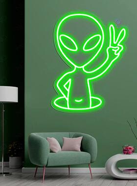 LE亚克力刻外D星人装饰件霓虹挂灯厂家直销电EUQ商雕热卖