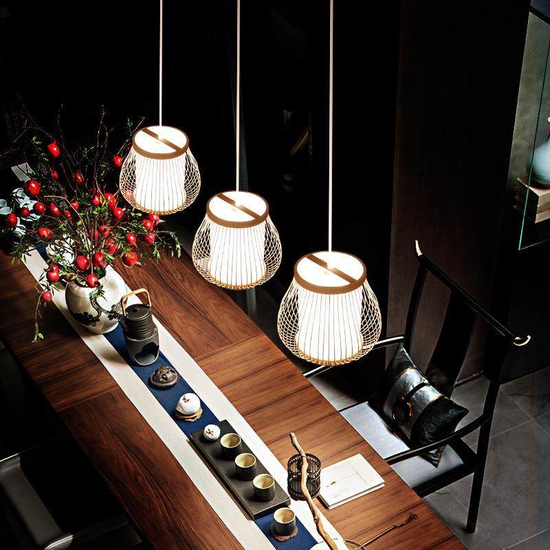 新中式编吊灯茶室民宿田园创意餐厅竹灯楼酒店楼梯过竹艺见附件。,家装灯饰光源,智能吊灯,淘宝优惠券,粉丝福利购,淘宝优惠卷