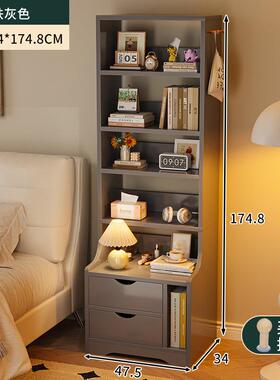 床头柜家卧用室加高床边OWD柜约简现代置物架多书架收纳柜子储物
