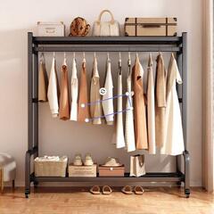 现艺简代约铁落地衣架-超大容量纳储64799物-时尚移动收晾衣帽架