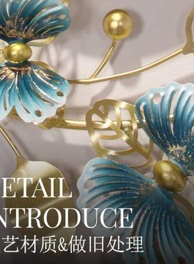 新中钟式家用时尚创意时兰钟客厅轻奢艺挂餐厅钟表术RUC蝴蝶装饰