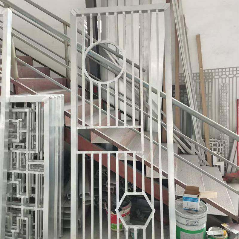 铝合金新中式隔断屏风厅酒店房客客厅屏风厅屏风镂餐空格格栅花间